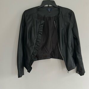 Kaari Blue Black  Motorcycle Biker Style Jacket Womens Medium